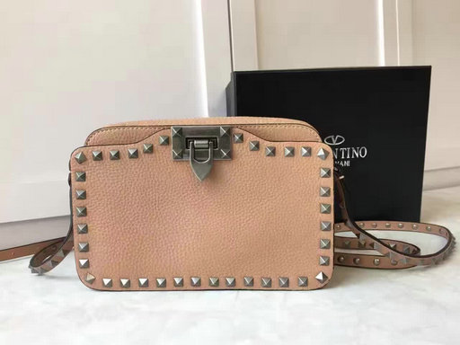 Iconic Valentino Rockstud Small Cross Body Bag in Grained Calf Letaher