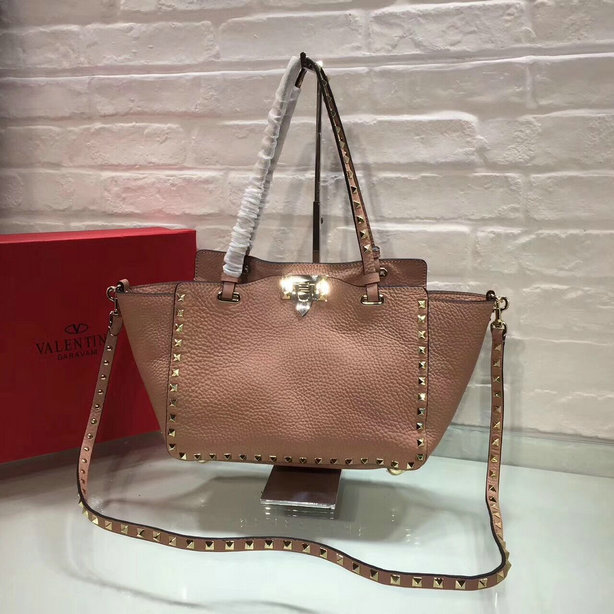 New Valentino Small Rockstud Bag in Soft Grain Leather