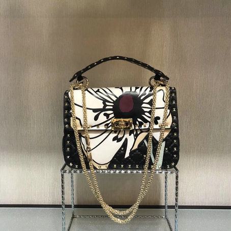 2019 Valentino Rockstud Flower Motif Spike IT Bag