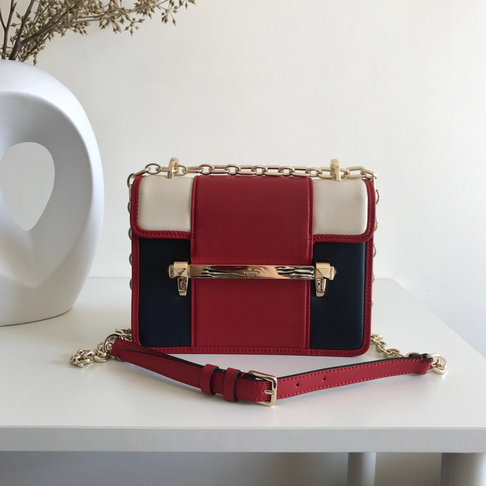 2019 Valentino Small Uptown Shoulder Bag in Multicolor Leather