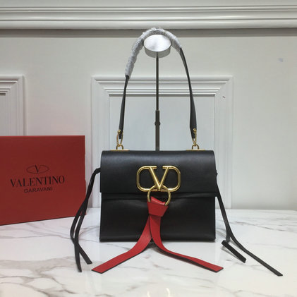 2019 Valentino Small Vring Shoulder Bag in Smooth Leather