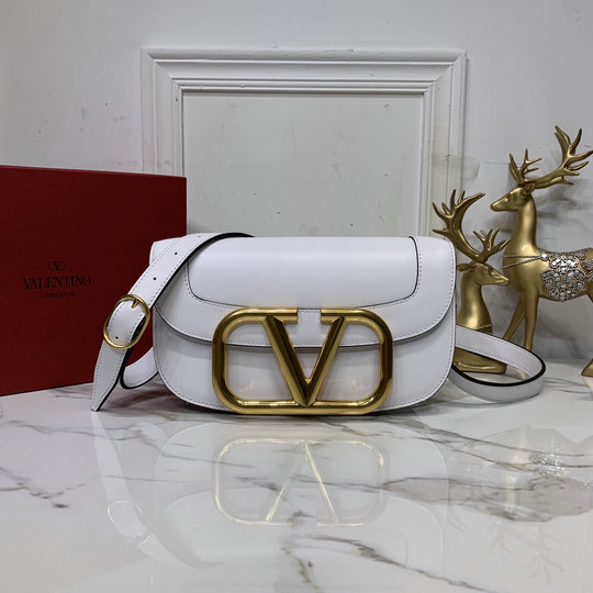 2020 Valentino Supervee Crossbody Bag with maxi metal logo - Click Image to Close