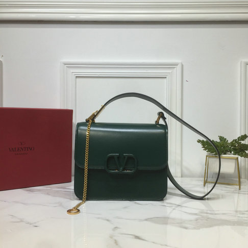 2019 Valentino VSLING Shoulder Bag in Green Leather - Click Image to Close