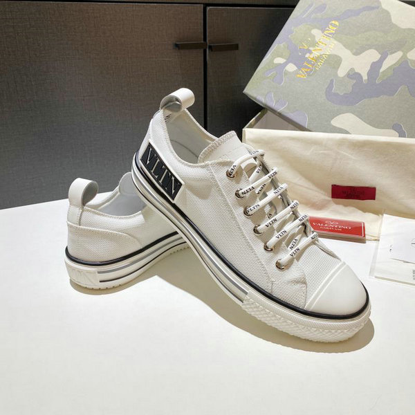 2020 Unisex Valentino VLTN Times Giggies Canvas Sneakers in White