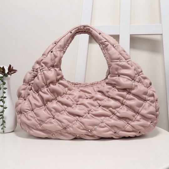 2020 Valentino SpikeMe Hobo Bag in Pink Nappa Leather