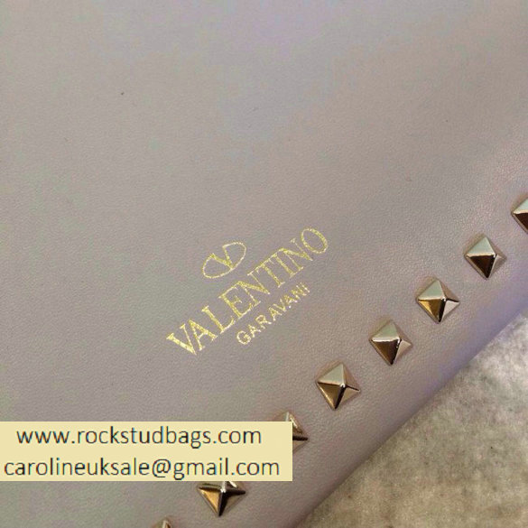 Valentino 2014 fall winter rockstud clutch in grey - Click Image to Close