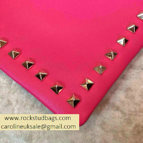 Valentino 2014 fall winter rockstud clutch in rose - Click Image to Close