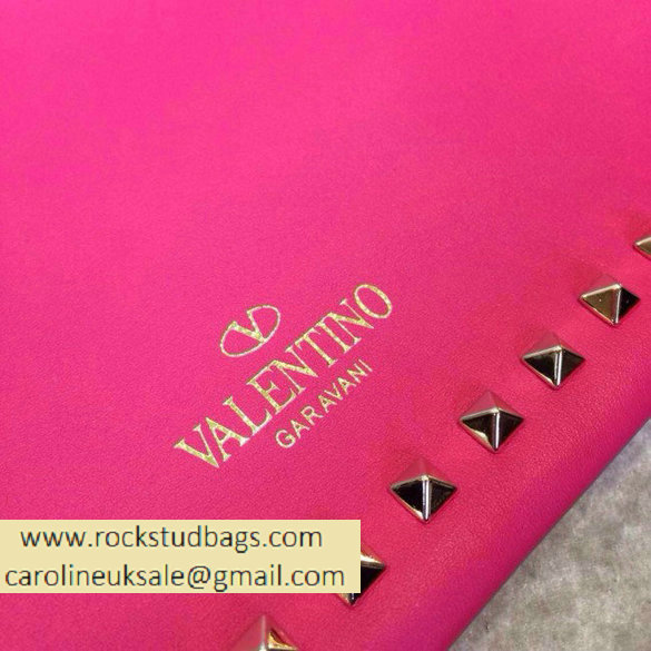 Valentino 2014 fall winter rockstud clutch in rose