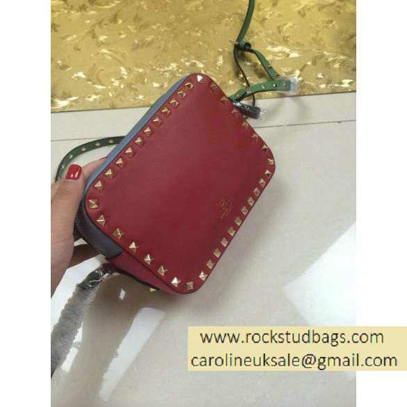 Valentino red mini rockstud shoulder bag