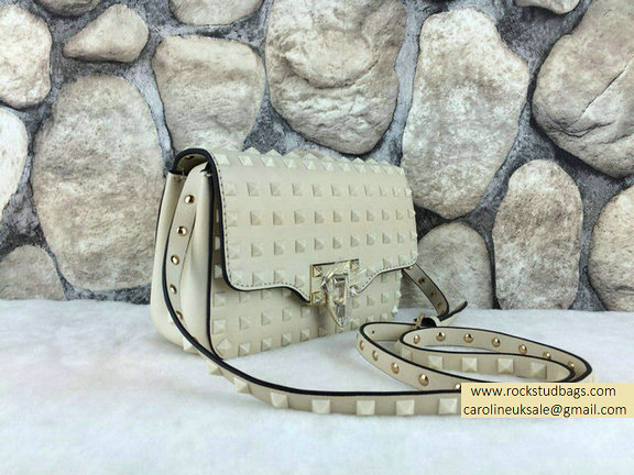 Valentino White Rockstud All Over Crossbody Bag - Click Image to Close