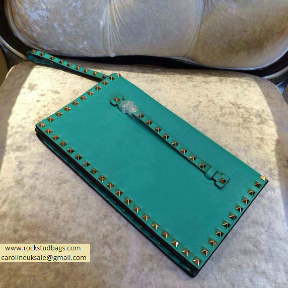 Valentino Rockstud Clutch in Green - Click Image to Close