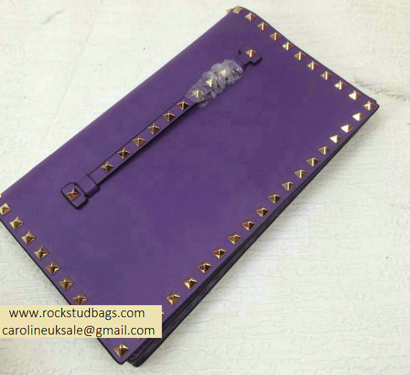 Valentino Rockstud Clutch in Violet - Click Image to Close