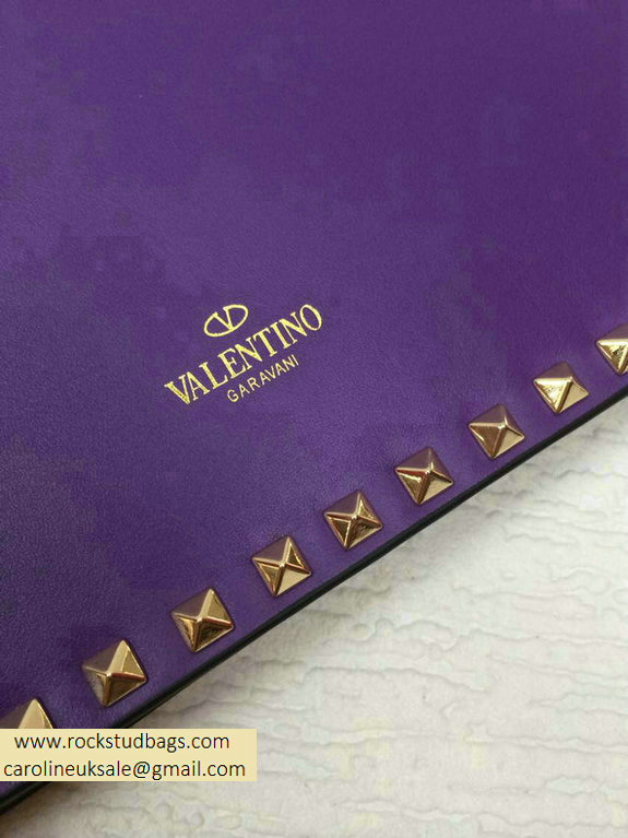 Valentino Rockstud Clutch in Violet