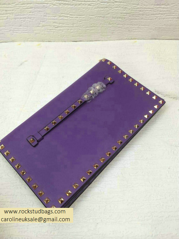 Valentino Rockstud Clutch in Violet - Click Image to Close