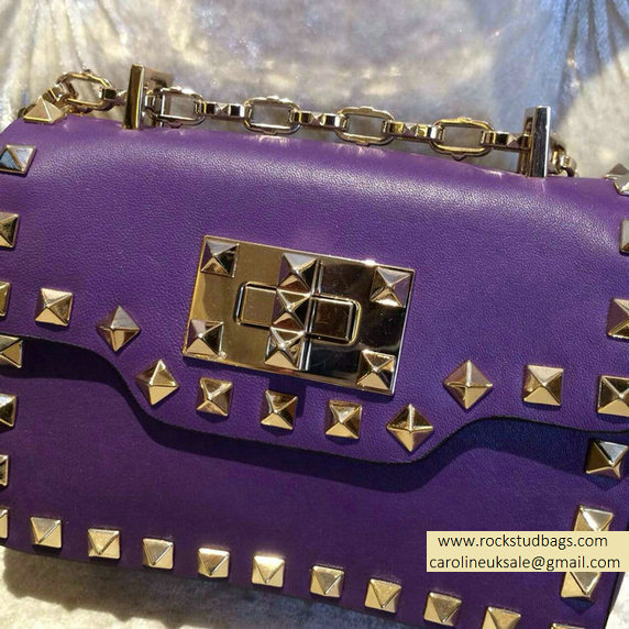 Valentino Rockstud chain shoulder bag Violet