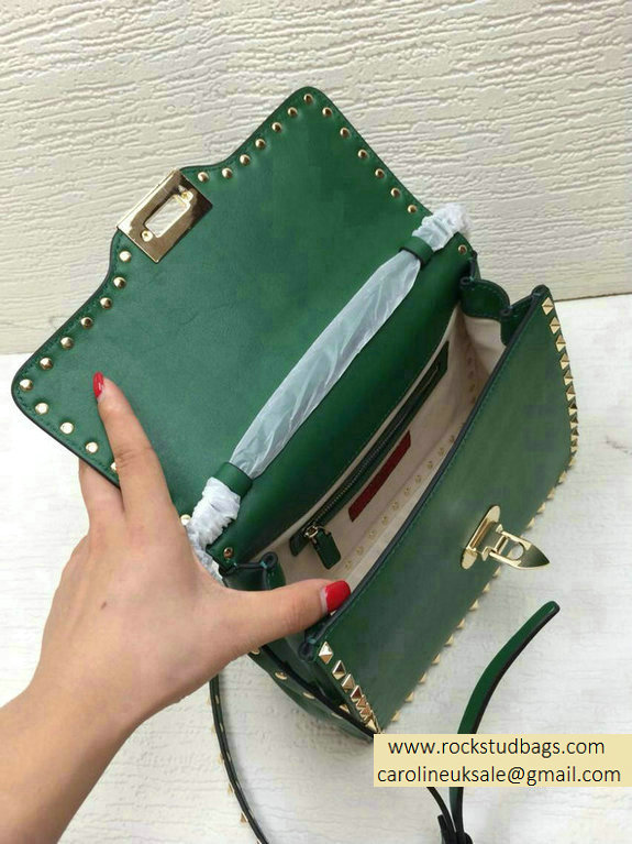 Valentino Green Rockstud Crossbody Bag