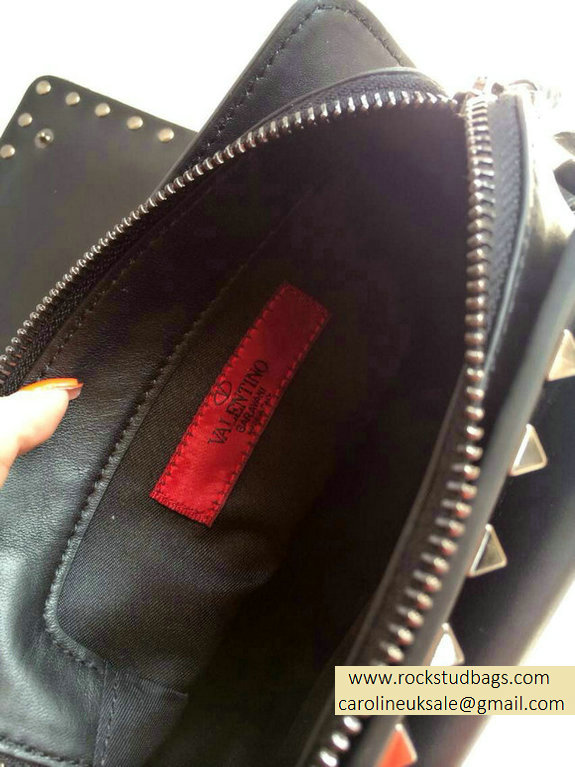 Valentino Two Part Shoulder Bag Black 2015