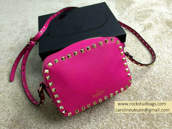 Valentino Rockstud Crossbody Bag in Rose Red