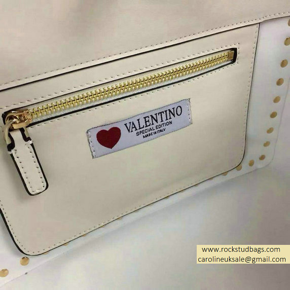 Valentino "for special you" Red Heart Rockstud Small Tote Bag 2015