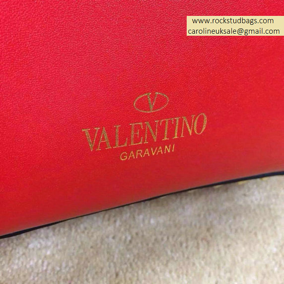 2015 Valentino Garavani Rockstud Medium Backpack in Red