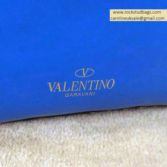 2015 Valentino Garavani Rockstud Medium Backpack in Blue