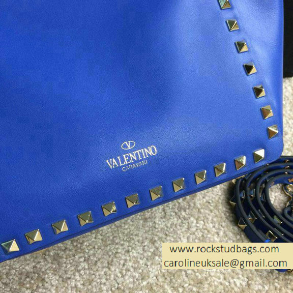 Valentino Rockstud Mini Tote in Royal Blue 2015 - Click Image to Close