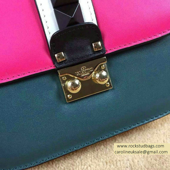 Valentino Small Chain Shoulder Bag in Multicolor Rosy 2015