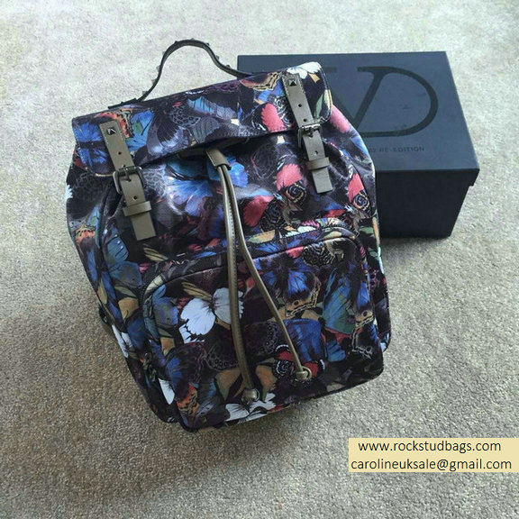 Valentino Nylon Camubutterfly Flap Backpack 2015
