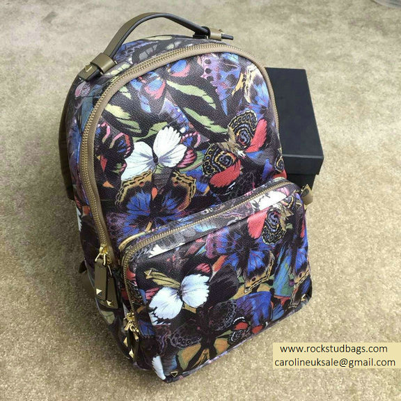 Valentino Rockstud Butterfly Medium Backpack 2015