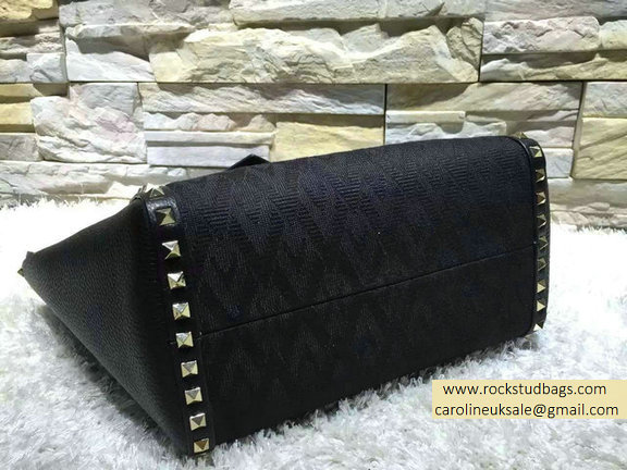 Valentino Fabric Double Handle Bag Black 2015