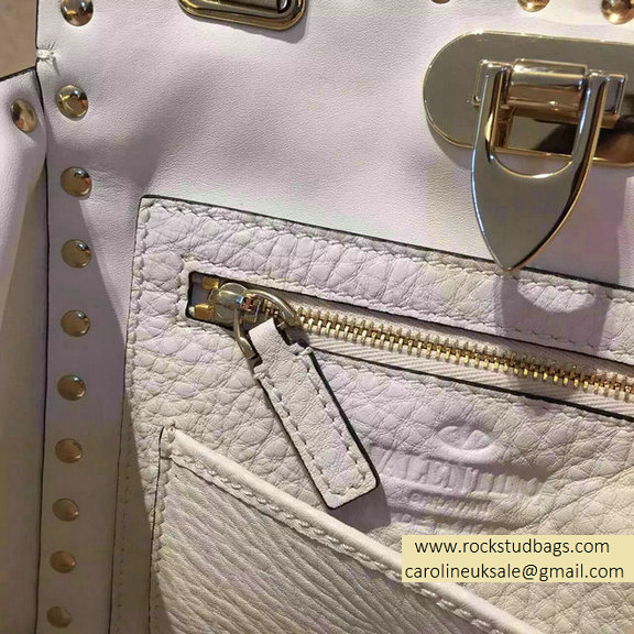 Valentino Off-White Viva Valentino Rockstud Mini Tote Bag 2015 - Click Image to Close