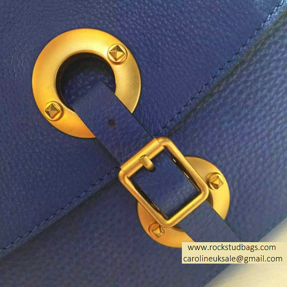 2015 Valentino Blue Calfskin Eye On You Shoulder Bag