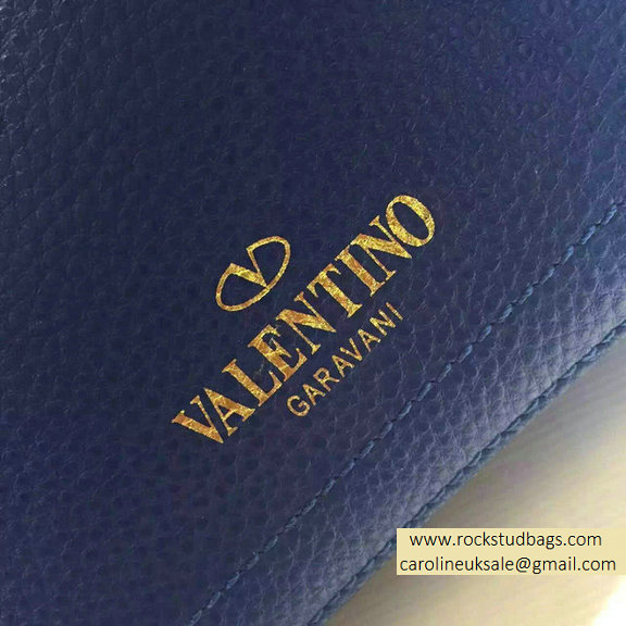 2015 Valentino Blue Calfskin Eye On You Shoulder Bag
