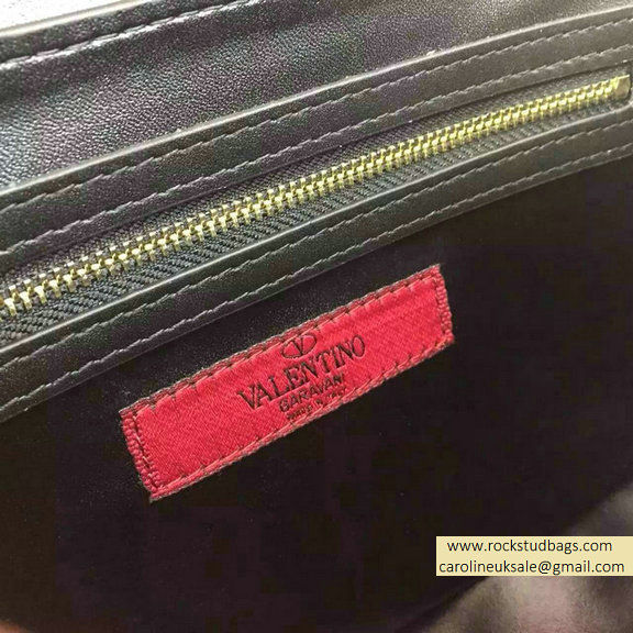 Valentino Chain Shoulder Bag in Multi-Colored Striped Nappa Brown/Yellow 2015