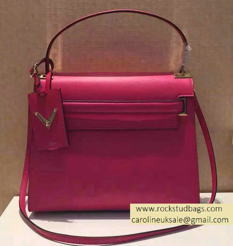 Valentino Single Handle Bag in Rosy Calfskin 2015 - Click Image to Close