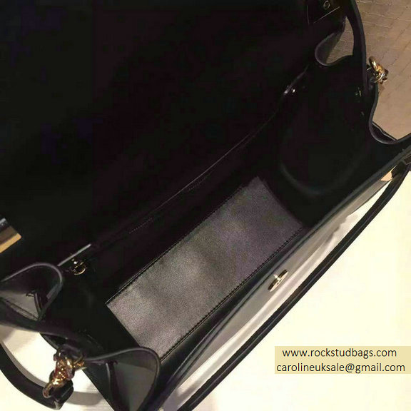 Valentino Single Handle Bag in Black Calfskin 2015 - Click Image to Close