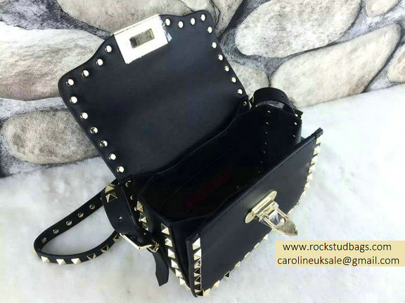 Valentino Rockstud Cross-Body Bag in Black Calfskin