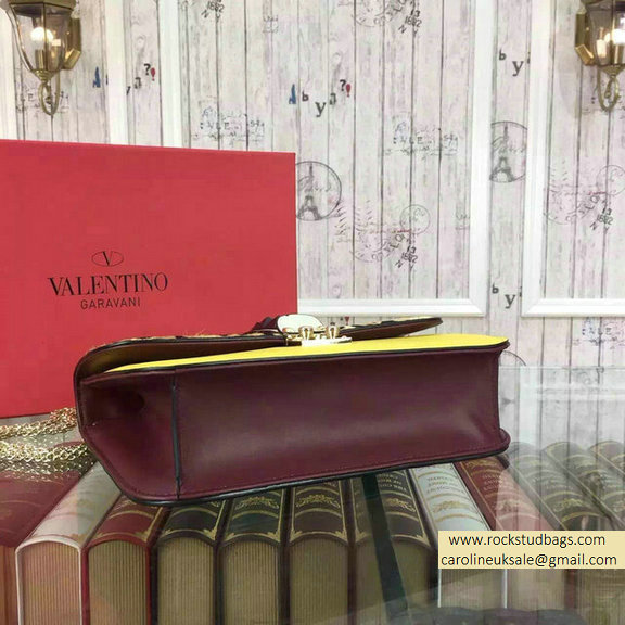 Valentino Chain Shoulder Bag Yellow 2015
