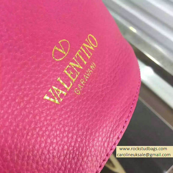 Valentino Eye On You Vitello Bucket Bag Fuchsia - Click Image to Close