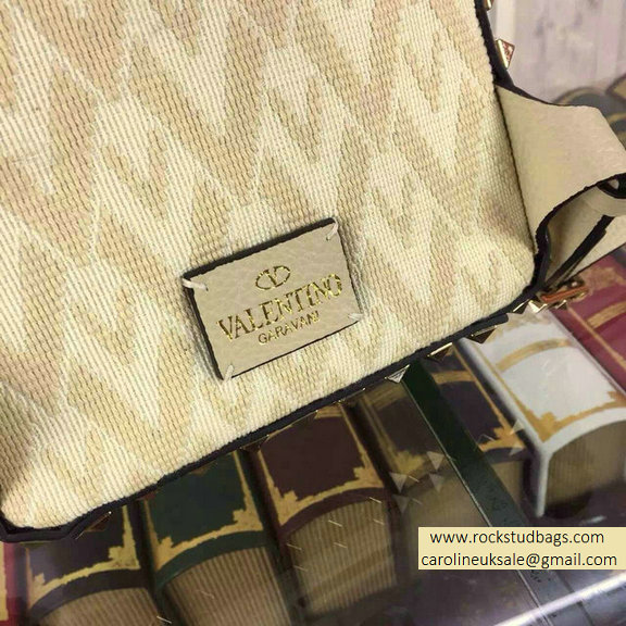 Valentino Fabric Rockstud Small Backpack Off-White 2015 - Click Image to Close