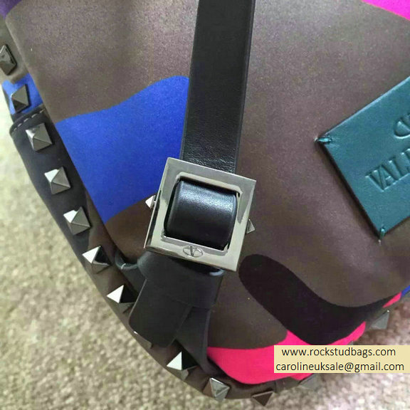 2015 Valentino Garavani Small Backpack in Rosy Camouflage Nylon - Click Image to Close
