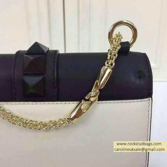2015 Valentino Small Chain Shoulder Bag in Black/White - Click Image to Close