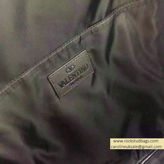 Valentino Nylon Camouflage Large Backpack Black - Click Image to Close