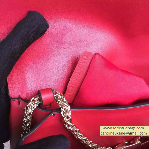 2016 Valentino Red Cafskin Cross Body Bag
