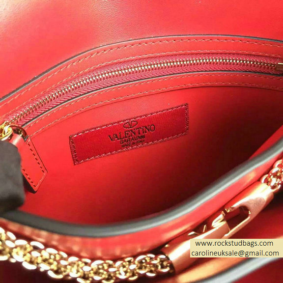 2016 Valentino Red Cafskin Cross Body Bag - Click Image to Close