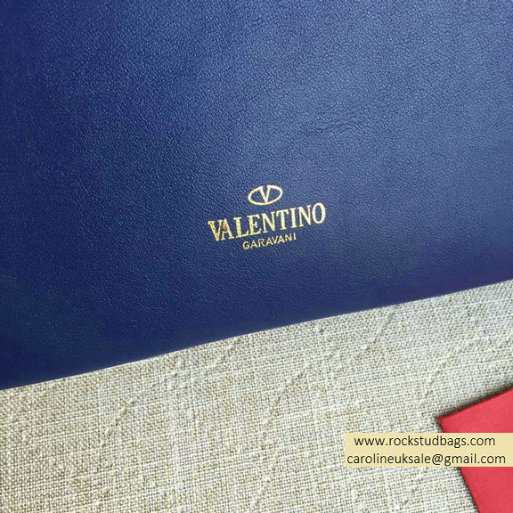 2016 Valentino Navy Cafskin Cross Body Bag - Click Image to Close
