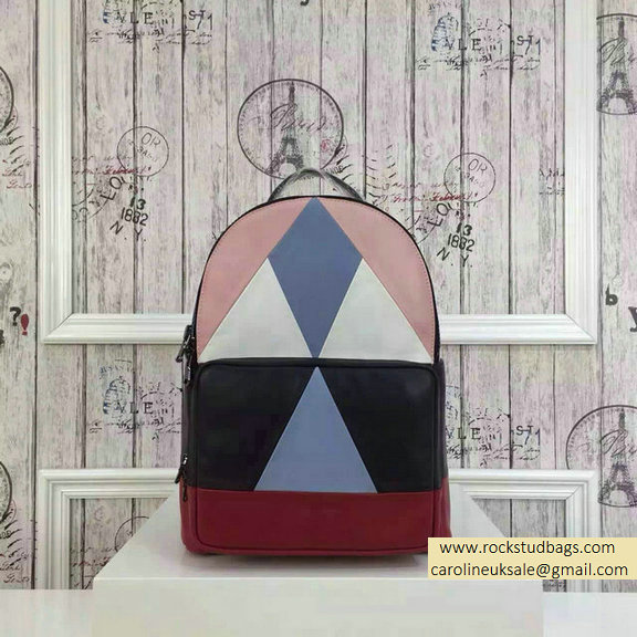 2015 F/W Valentino Medium Color Patchwork Backpack 1 - Click Image to Close