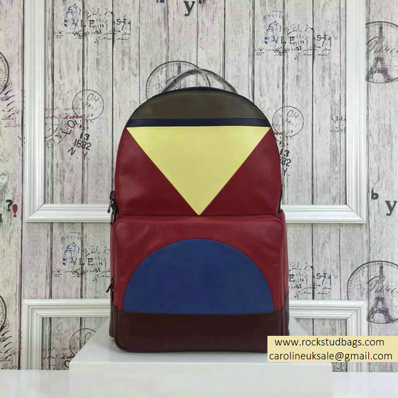 2015 F/W Valentino Large Color Patchwork Backpack 4