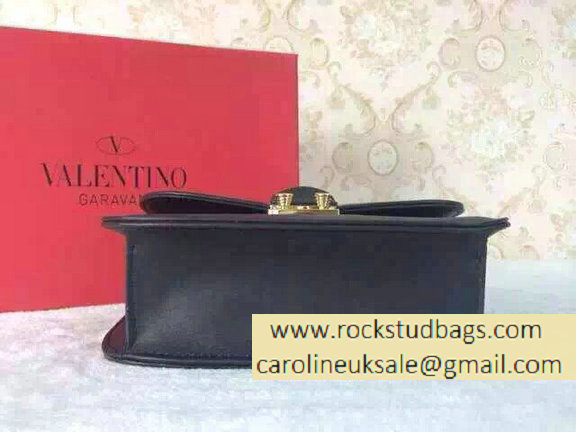Valentino Smooth Calfskin Rockstud Small Flap Bag with Gold Hardware