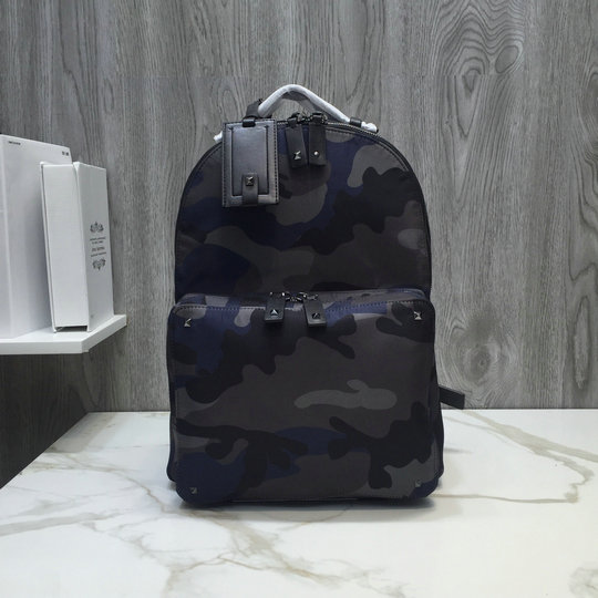 2019 Valentino Nylon Camouflage Medium Backpack Multicolor